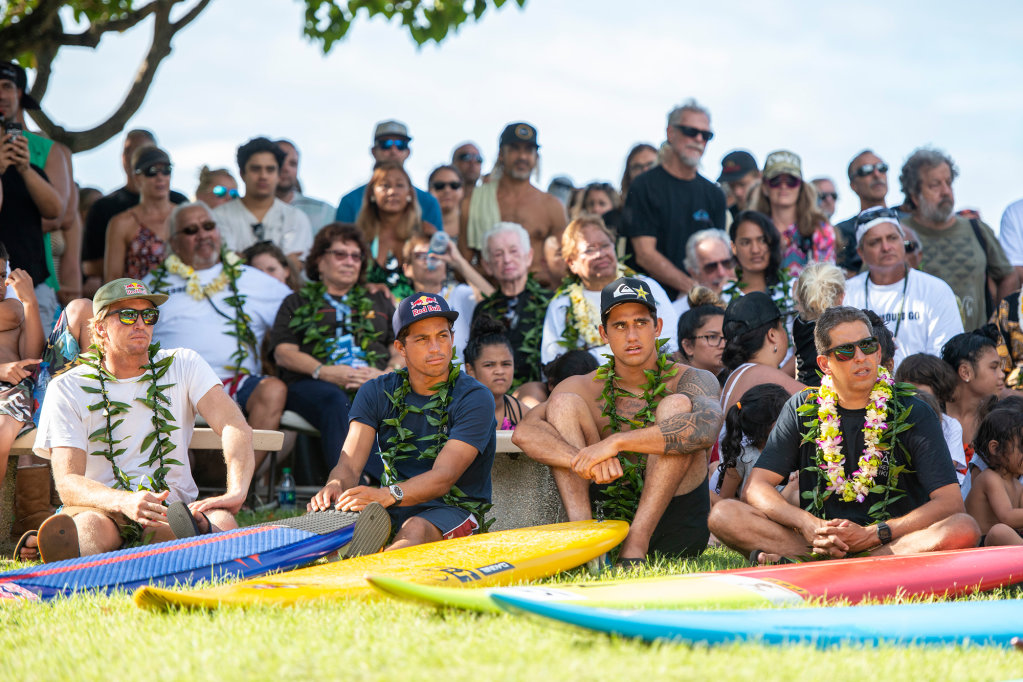 Eddie Aikau Invitational Opening Ceremony Kicks Off at Waimea Bay