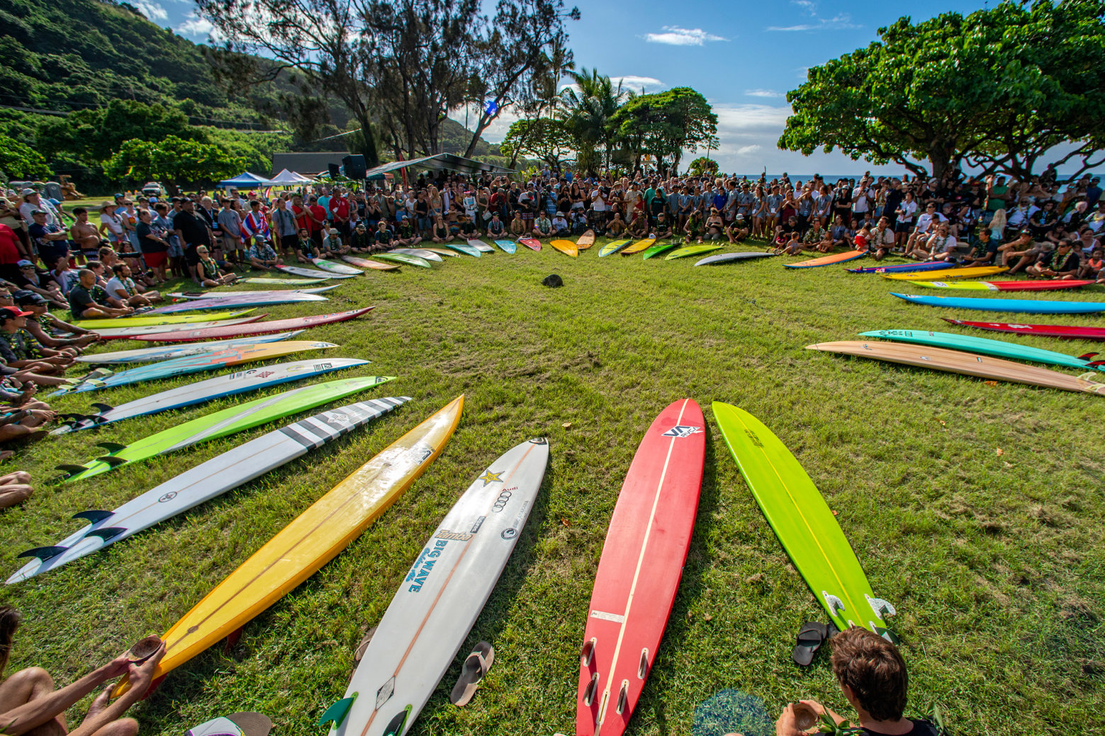 Eddie Aikau Invitational Opening Ceremony Kicks Off at Waimea Bay