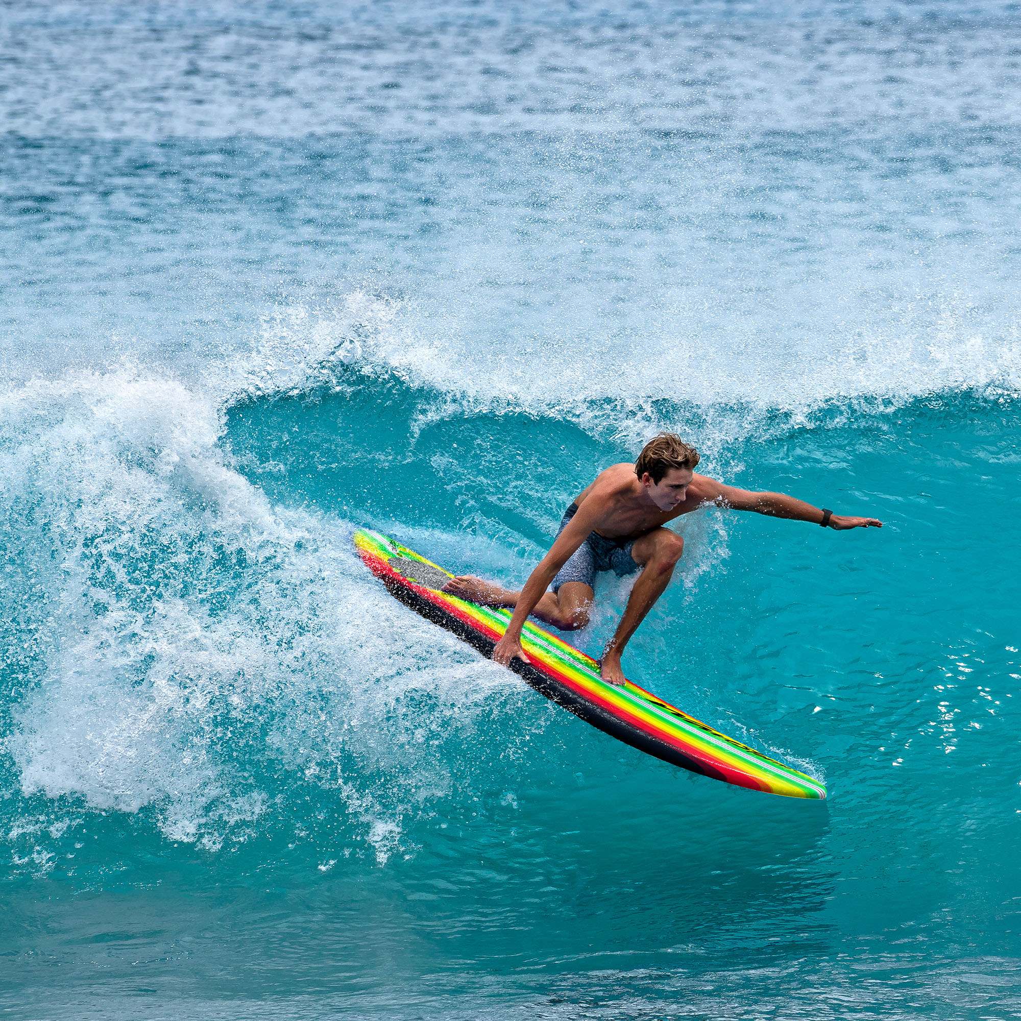 almond foam surfboard