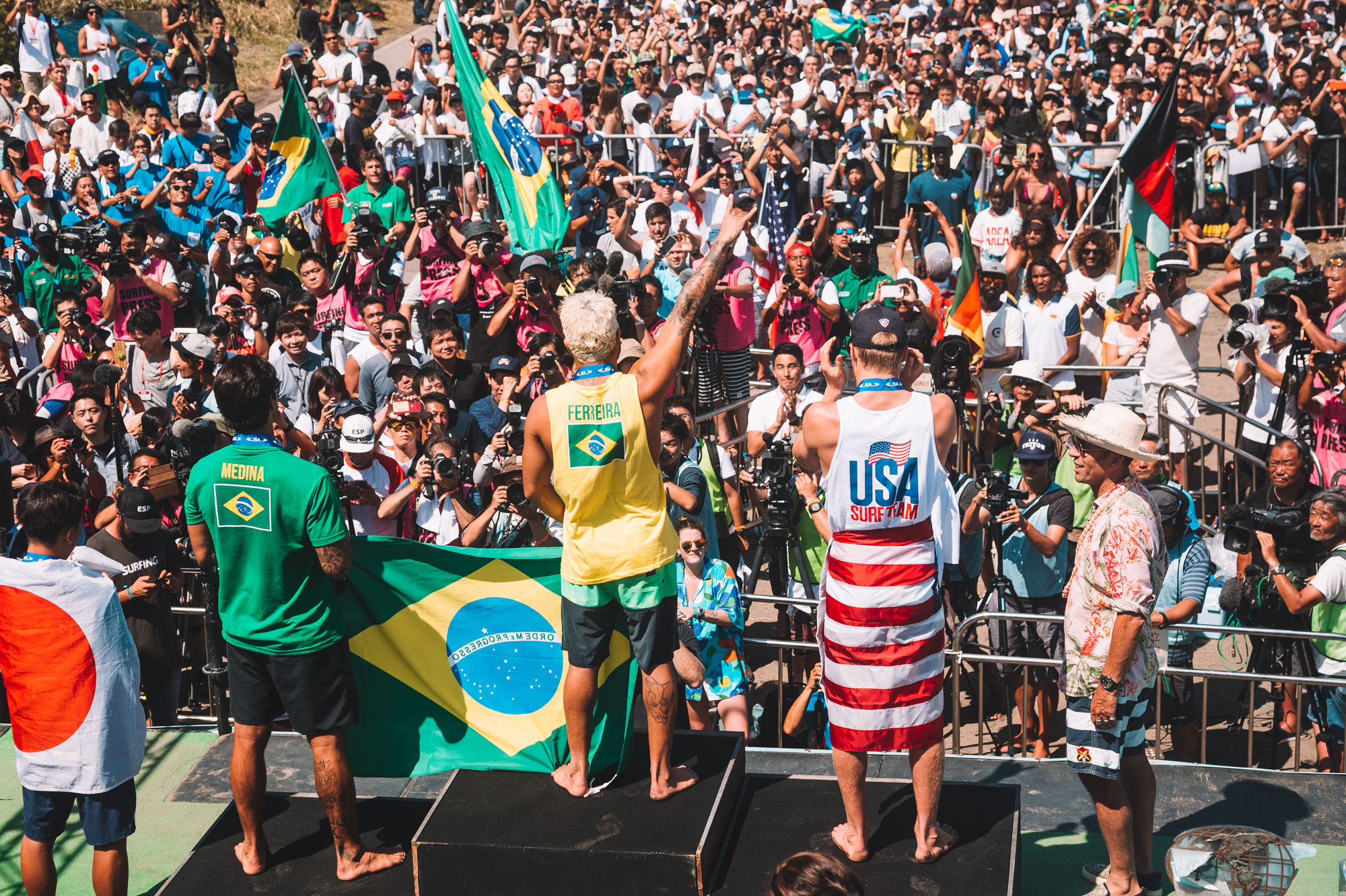 Italo Ferreira, Team Brazil Win Gold At ISA World Surfing Games