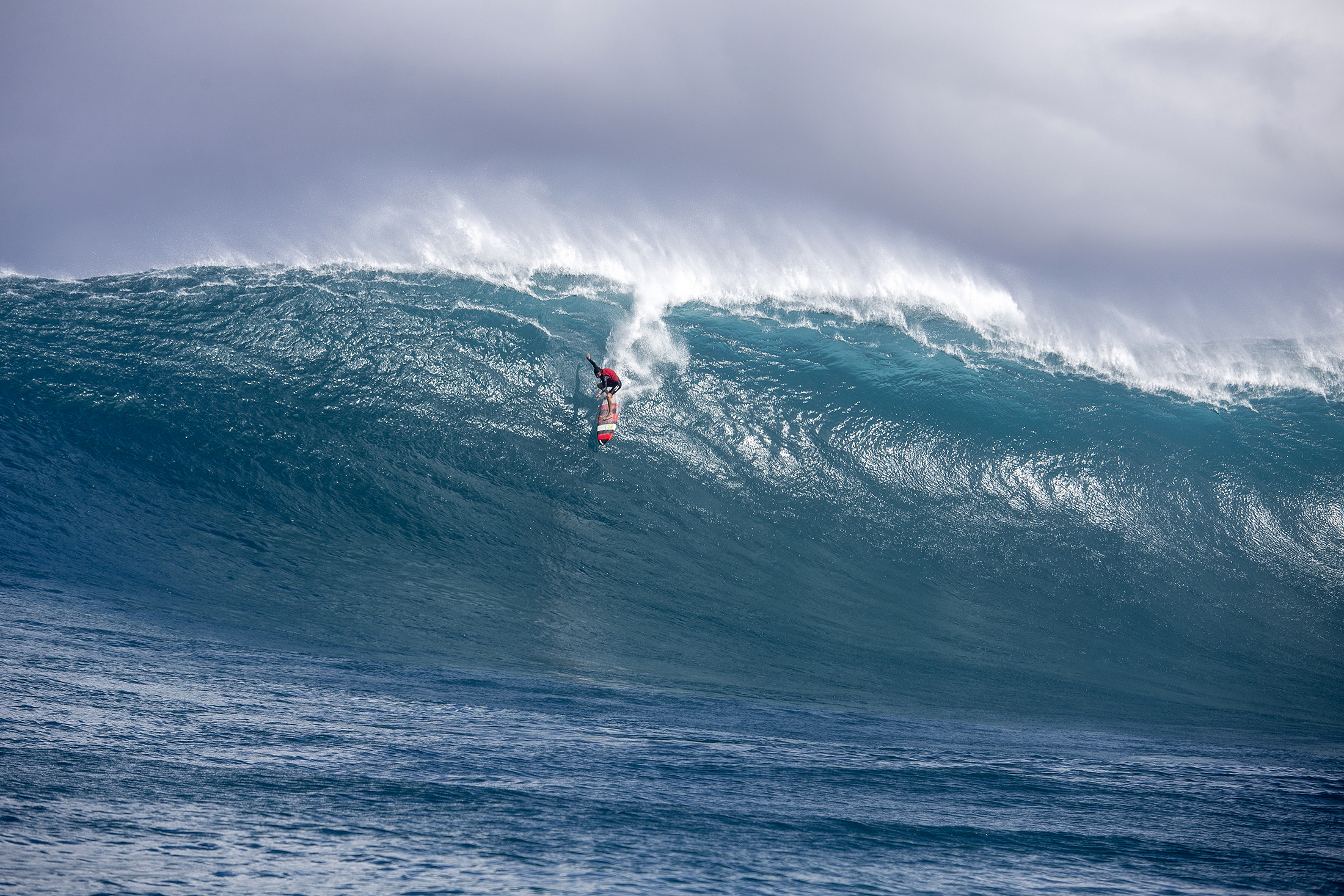 Big swell at Pe'ahi (Jaws) Maui. The stars aligned on December 31st 2019  with a