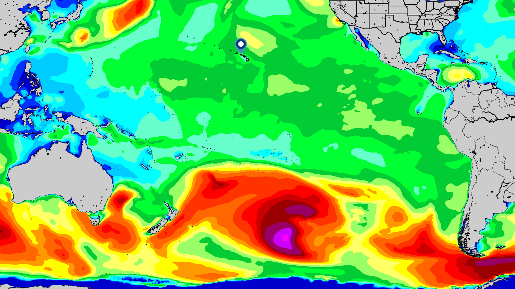 South Pacific Breaks Hawaii's Slow Spell